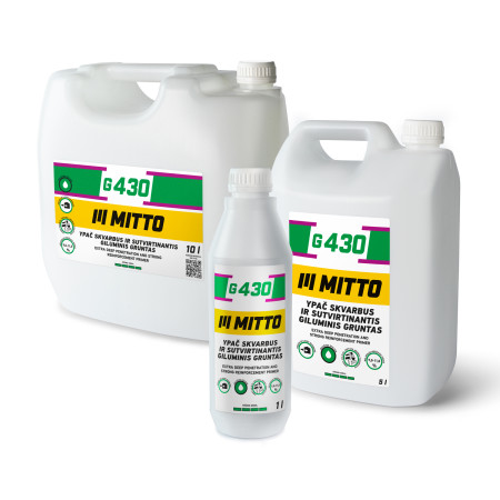 Ypač skvarbus ir sutvirtinantis giluminis gruntas MITTO G430, 10 l
