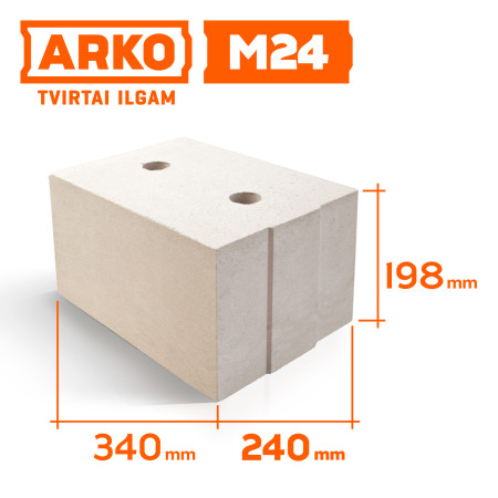 ARKO M24 silikatiniai blokeliai 240x198x340 mm