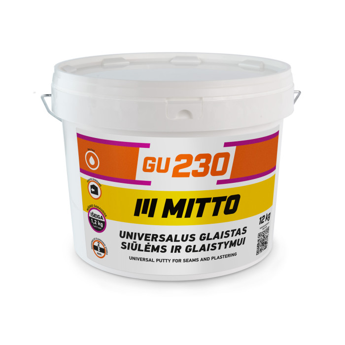 Universalus glaistas siūlėms ir glaistymui MITTO GU230, 12kg