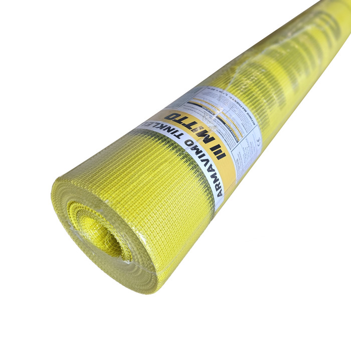 Armavimo tinklelis MITTO, 165 gr/m2, geltonos spalvos, 55m2 (IC)