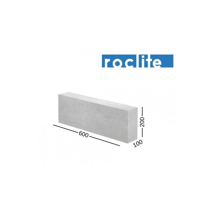 Roclite 100 akyto betono blokeliai 100x200x600 Roclite 100 akyto betono blokeliai 100x200x600