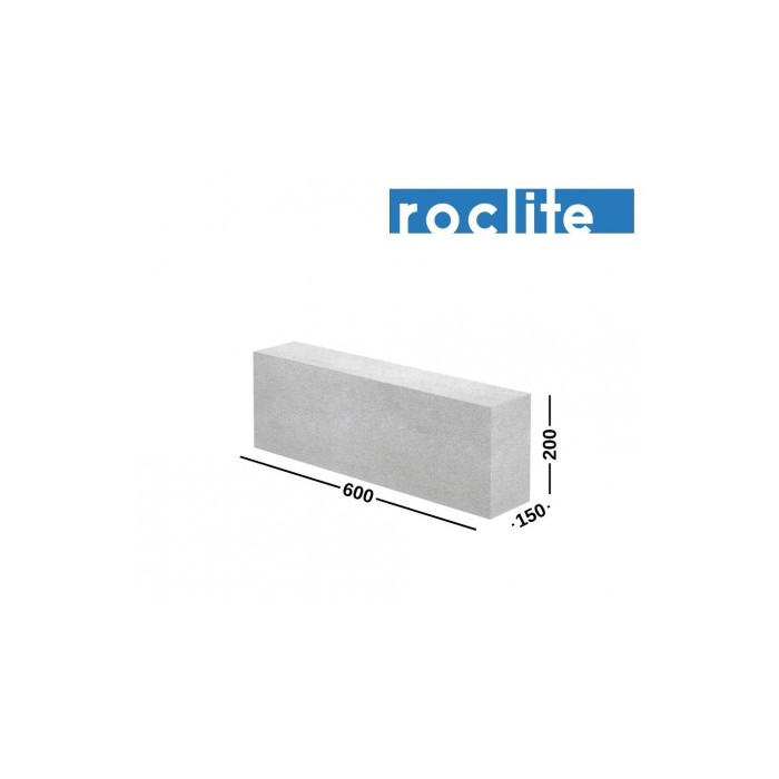 Roclite 150 akyto betono blokeliai 150x200x600 Roclite 150 akyto betono blokeliai 150x200x600