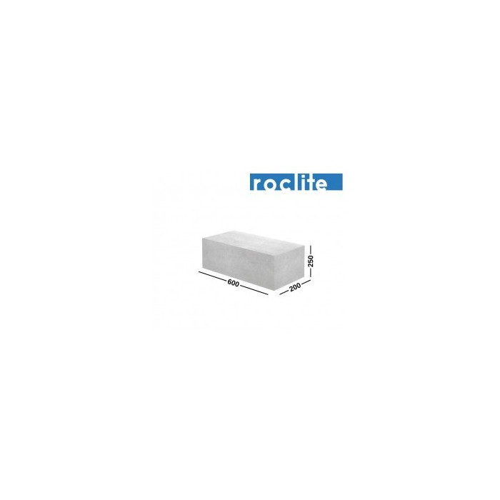 Roclite 200 akyto betono blokeliai 200x250x600 Roclite 200 akyto betono blokeliai 200x250x600