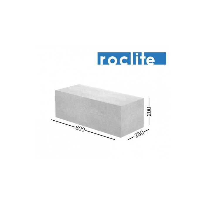 Roclite 250 akyto betono blokeliai 250x200x600