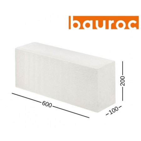 Bauroc classic 100 akyto betono blokeliai 100x200x600