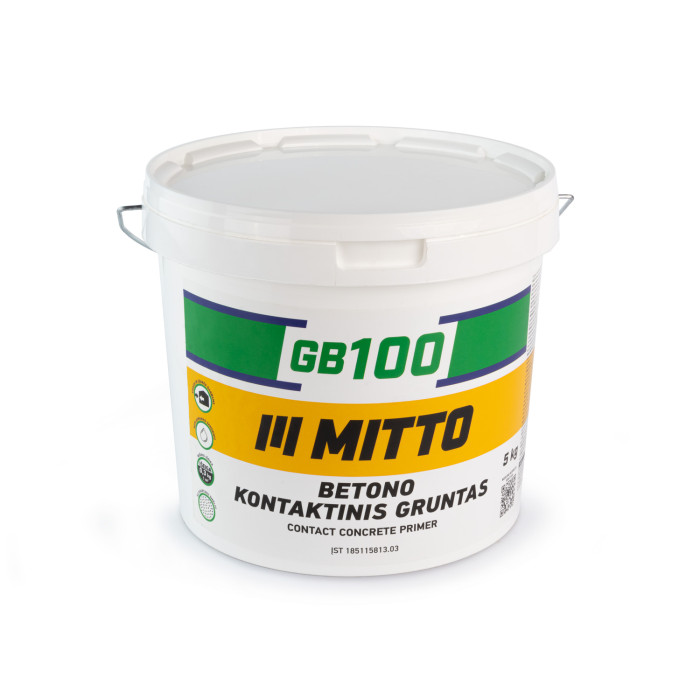 Betono kontaktinis gruntas MITTO GB100, 5 kg