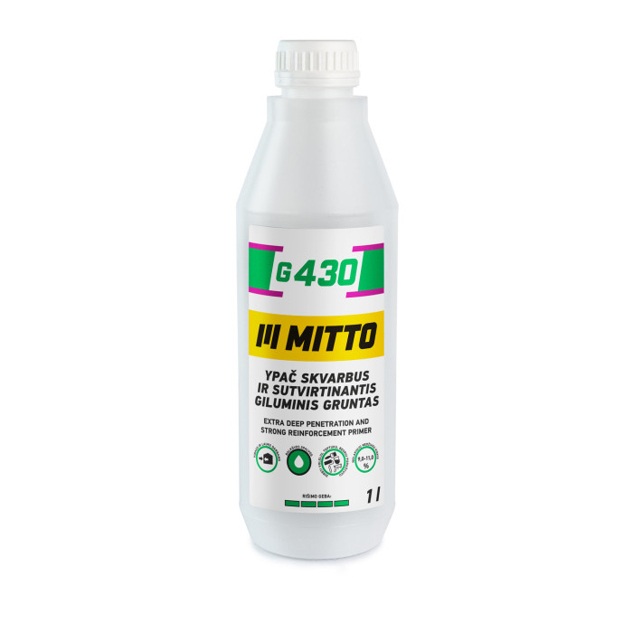 Ypač skvarbus ir sutvirtinantis giluminis gruntas MITTO G430, 1 l
