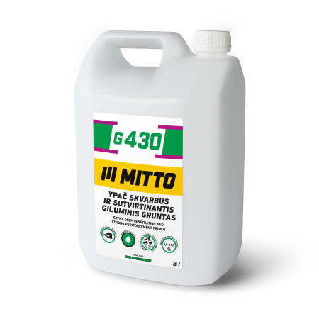 Ypač skvarbus ir sutvirtinantis giluminis gruntas MITTO G430, 5 l